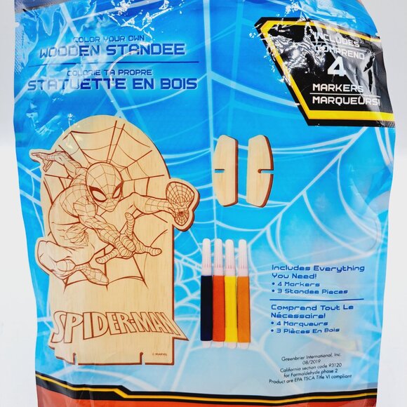 Marvel Avenger Spiderman Water Cap Flyer & Spiderman Wood Craft Stocking Stuffer - Picture 5 of 9